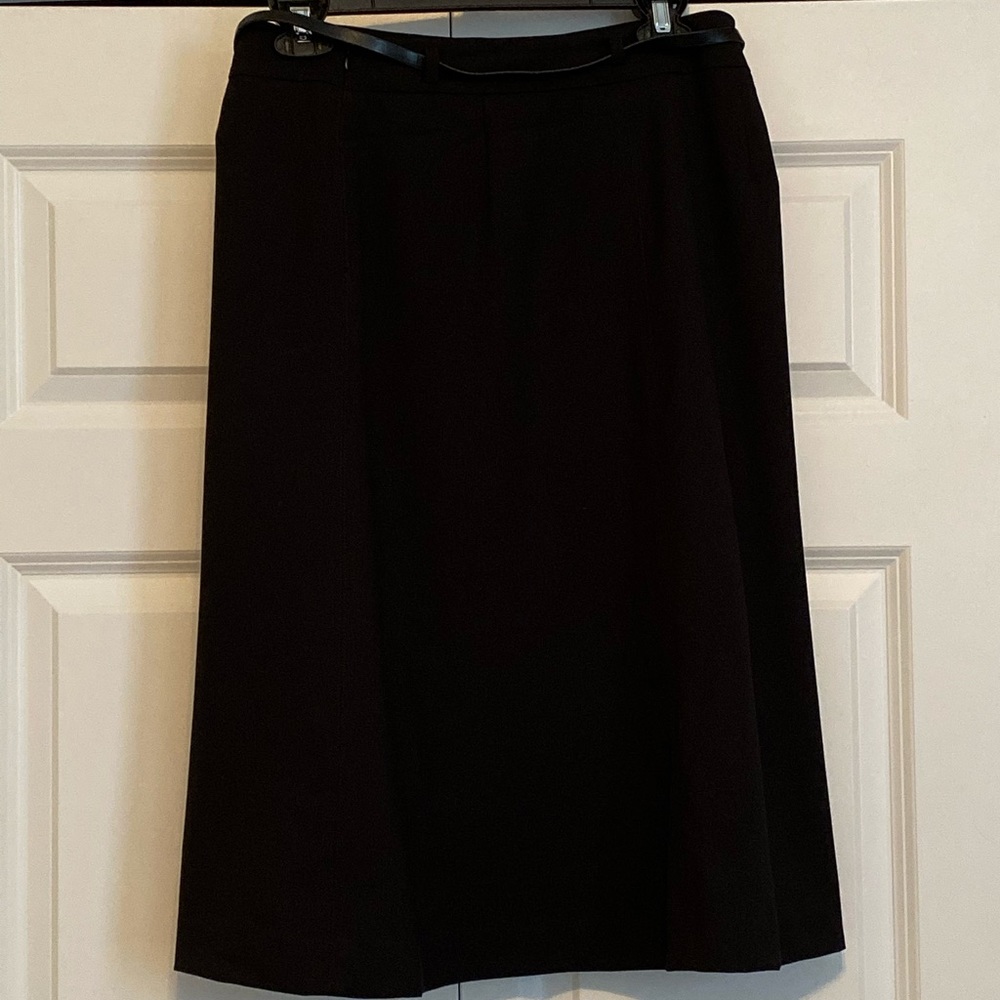 Black A-line skirt